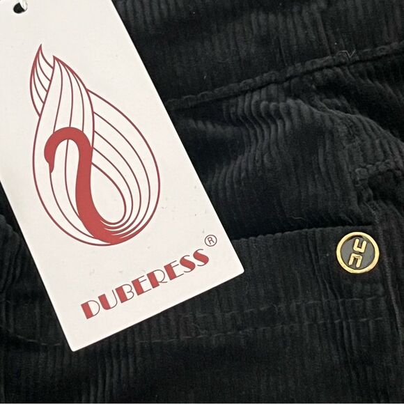 Duberess Women’s Black Corduroy Straight Leg Jeans 30" x 28" New! - Picture 5 of 10